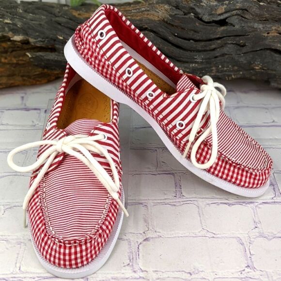Sperry Authentic Original 2-Eye Boat Flats Casual - Red - Picture 1 of 10